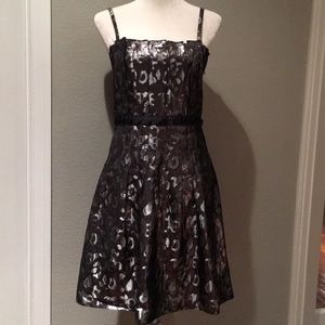 Tory Burch Black & Metallic Cocktail Dress